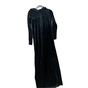 Tottini girls sz 16 gray velour fancy party maxi dress cozy comfy winter holiday